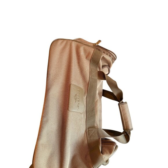 Dockers Beige Rolling Duffel Bag With Telescopic Handle & Multiple Compartments - Picture 10 of 16